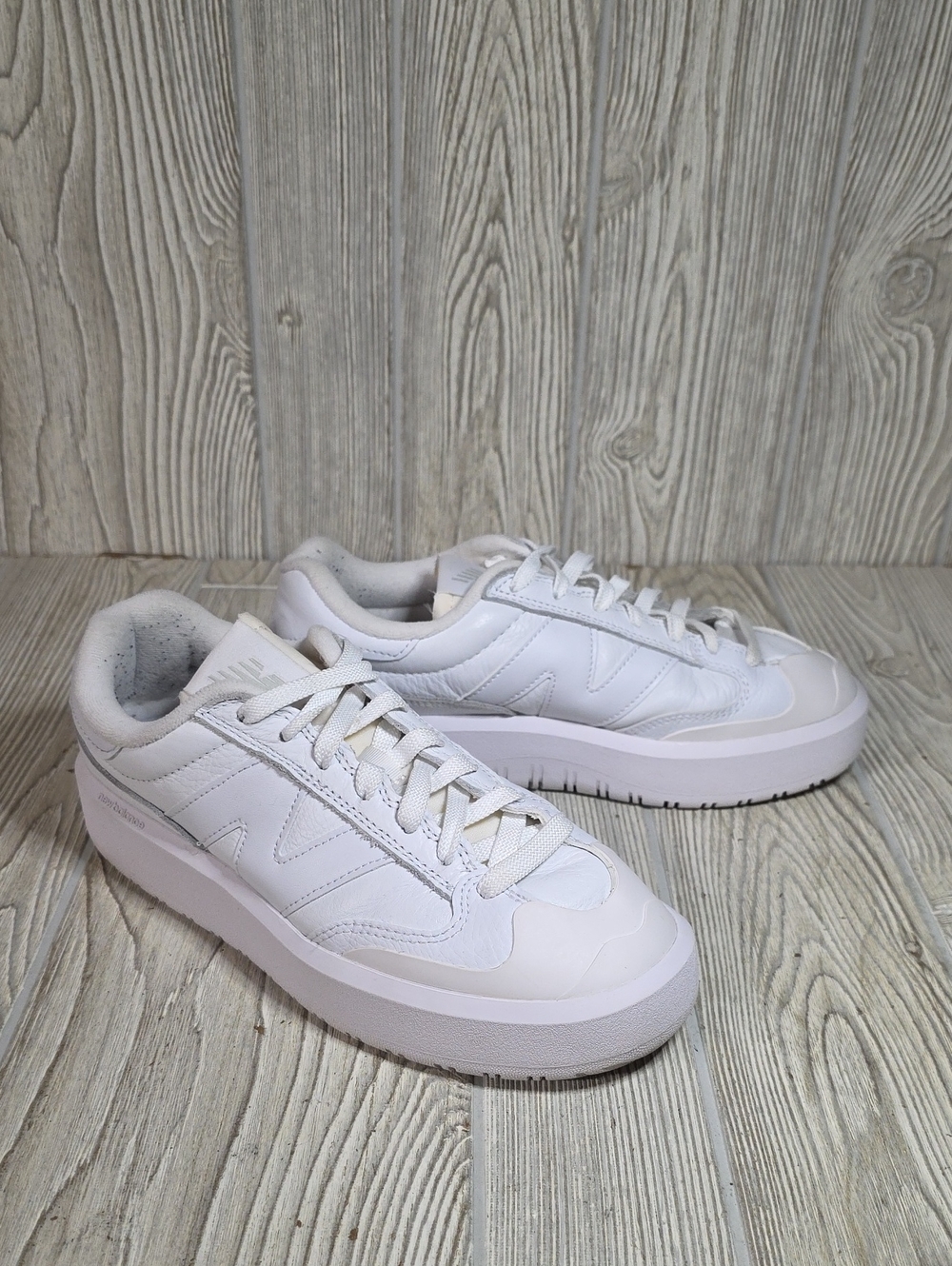 New Balance CT302 Platform Triple White Sneakers Mens Size 7